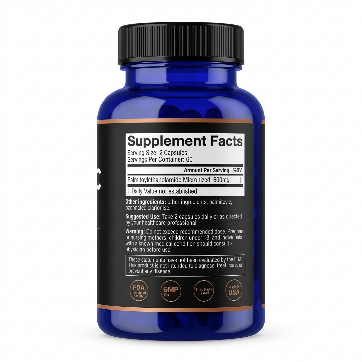 Blissta® PainBloc | Whole Body Pain Relief PEA 600MG (Micronized)