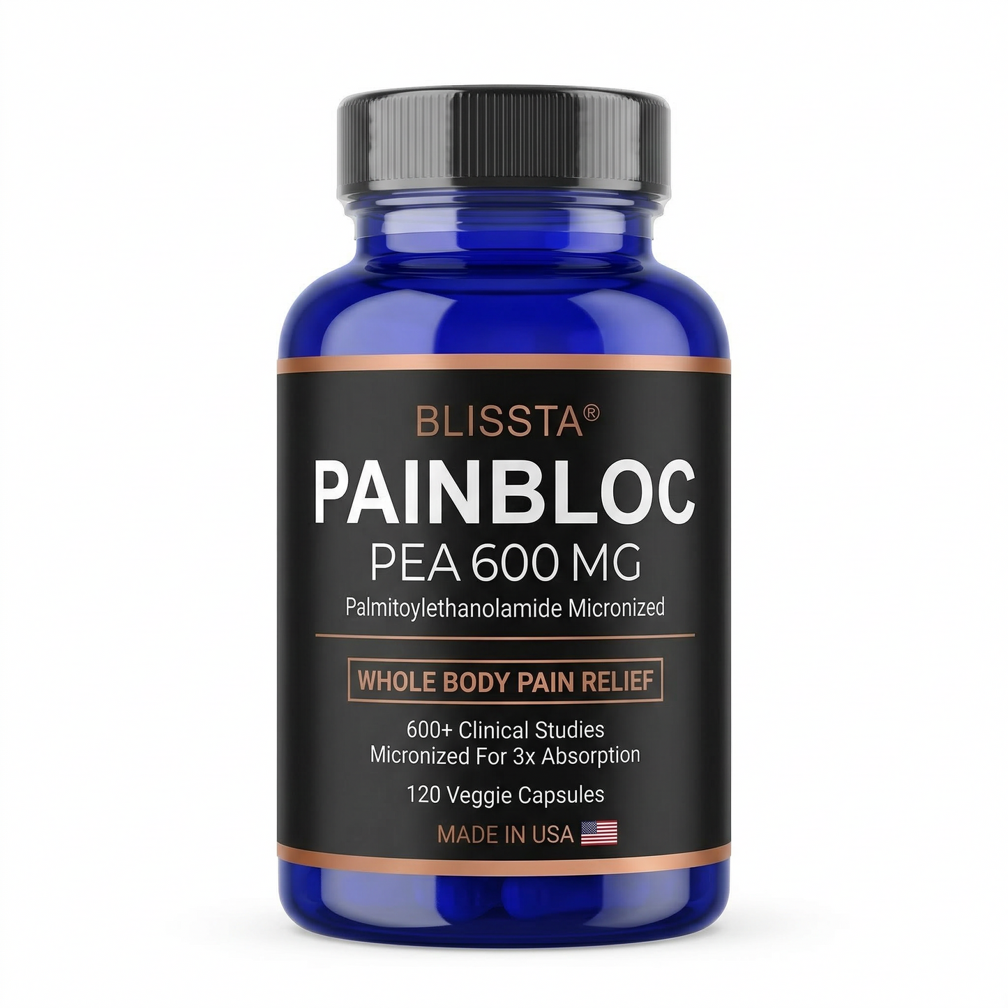 Blissta® PainBloc | Whole Body Pain Relief PEA 600MG (Micronized)