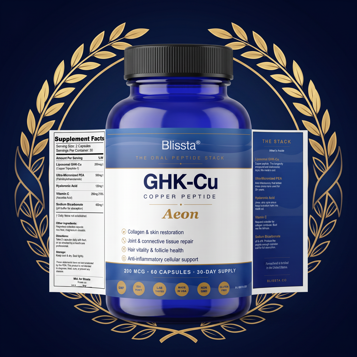 Blissta® Aeon™ GHK-Cu Oral Peptide Stack