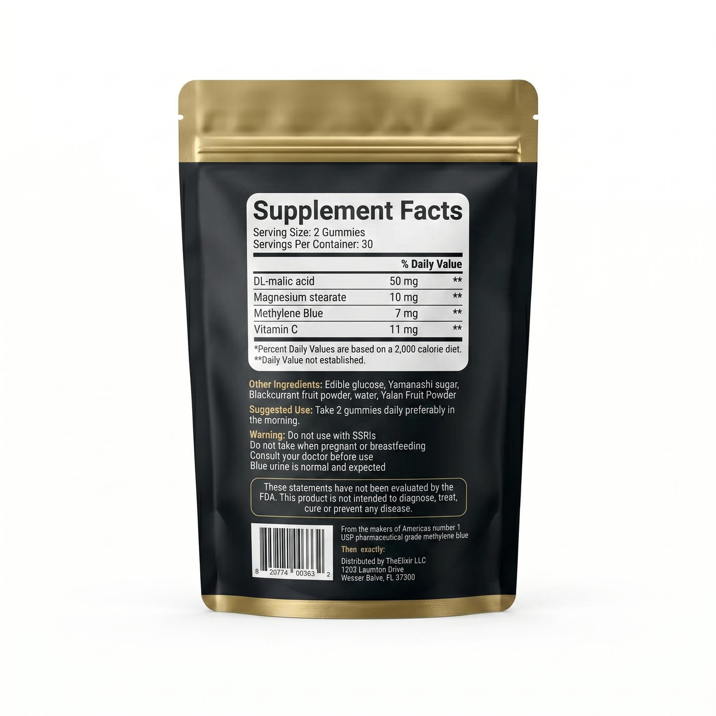 Blissta Ultra Blue Gummies — product graphic