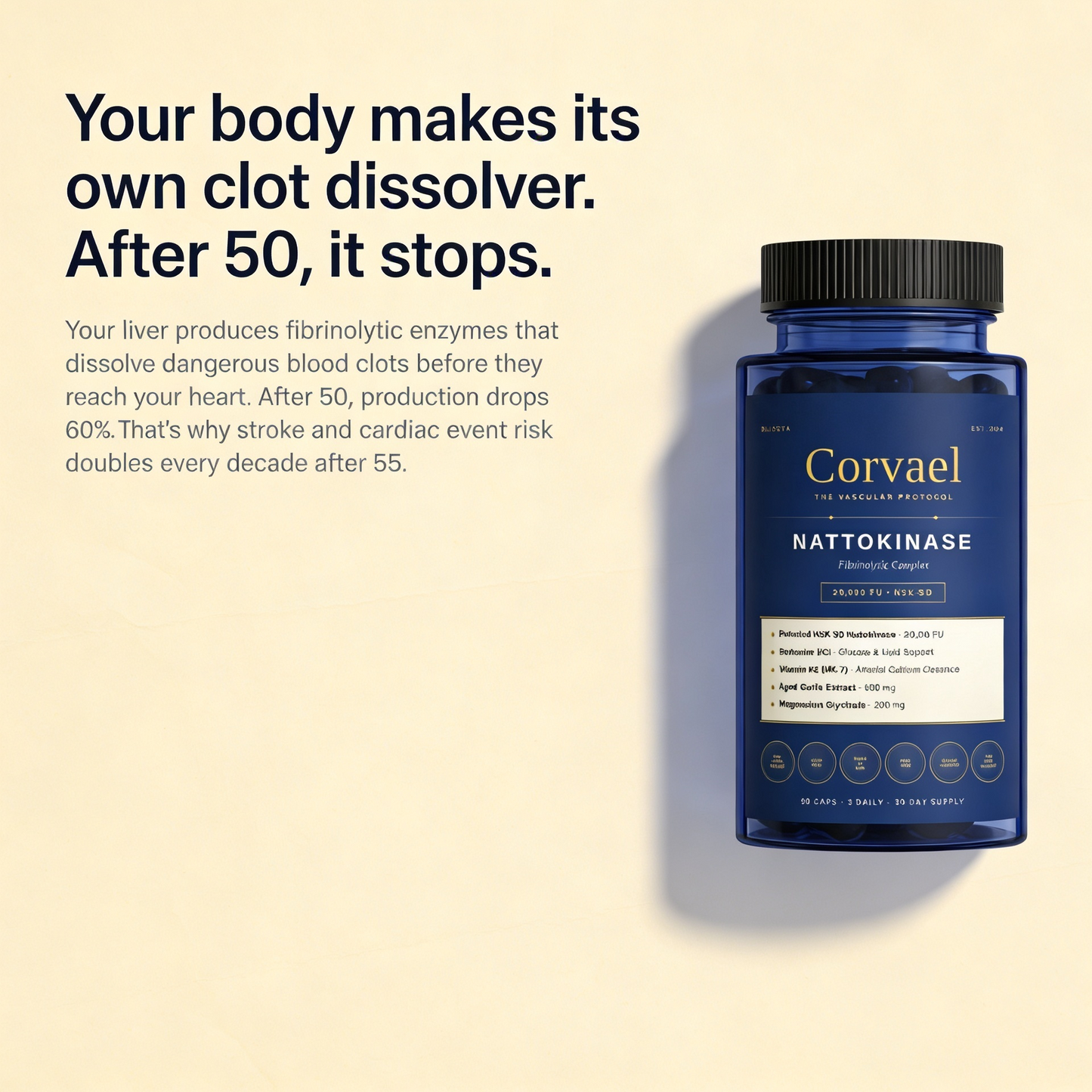 Blissta® Corvael NATTOKINASE Fibrinolytic Complex