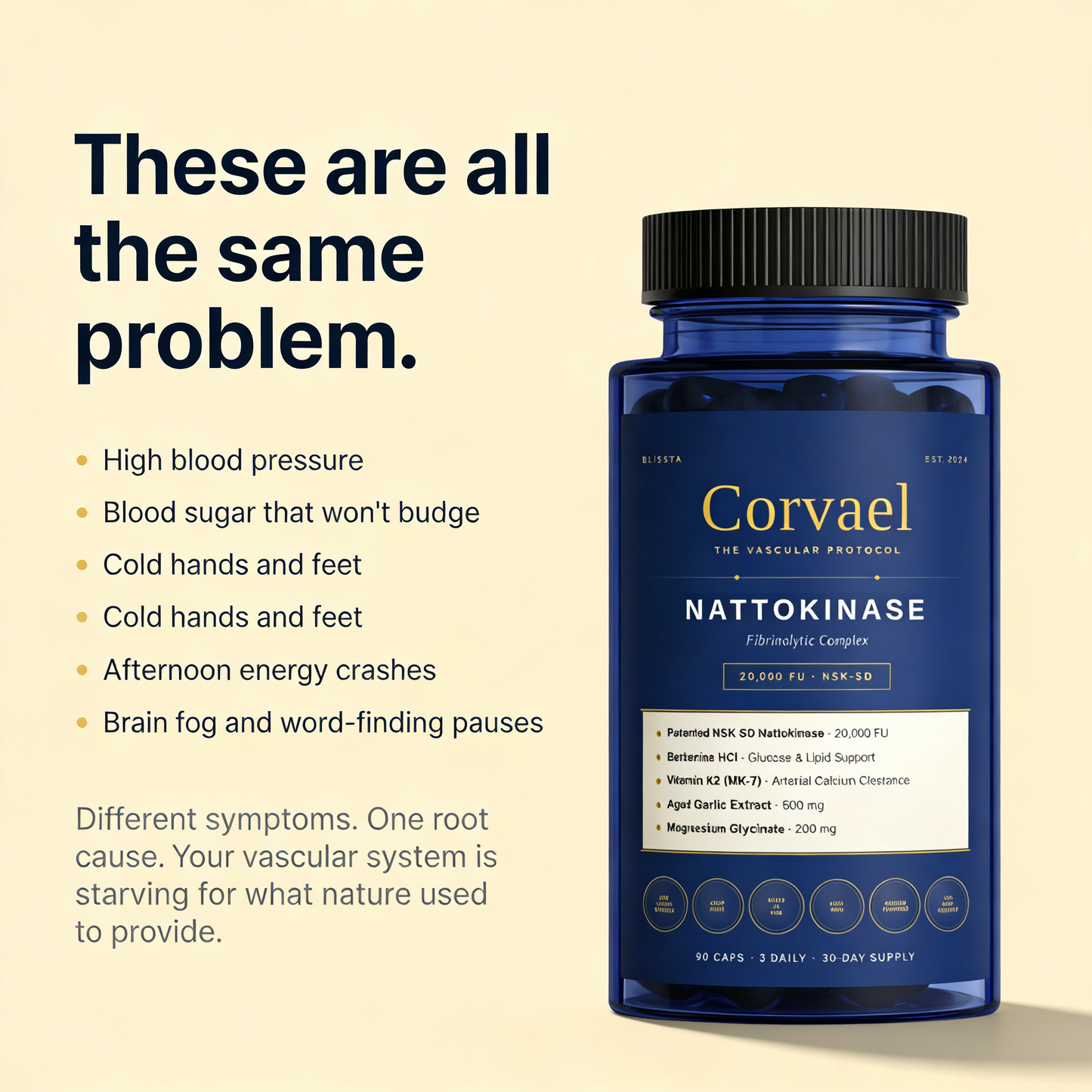 Blissta® Corvael NATTOKINASE Fibrinolytic Complex