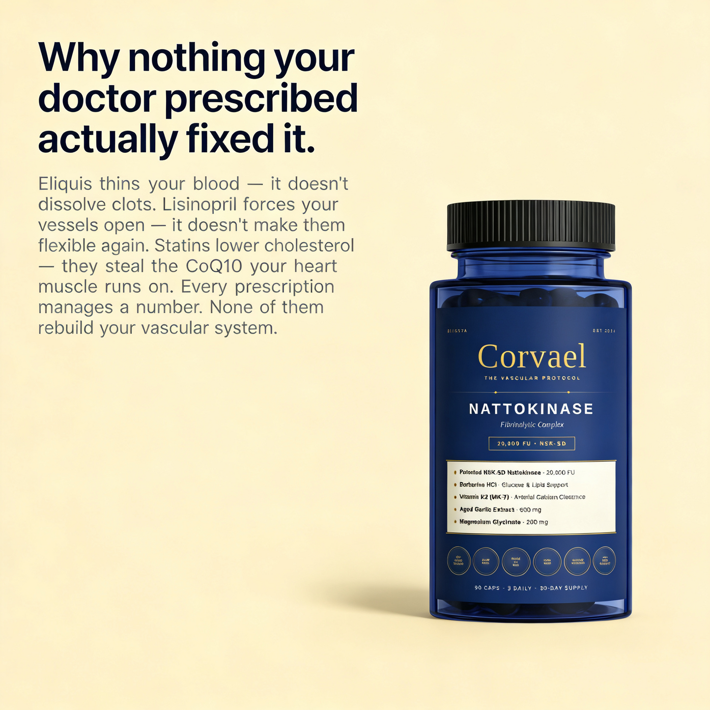 Blissta® Corvael NATTOKINASE Fibrinolytic Complex